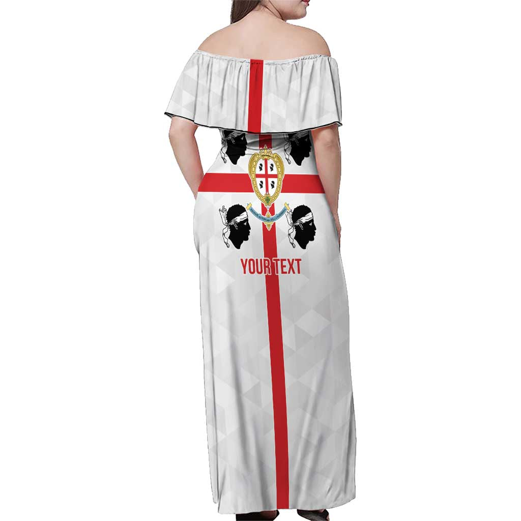 Personalized Italy Sardinia Family Matching Off Shoulder Maxi Dress and Hawaiian Shirt Inspiration Flags Style