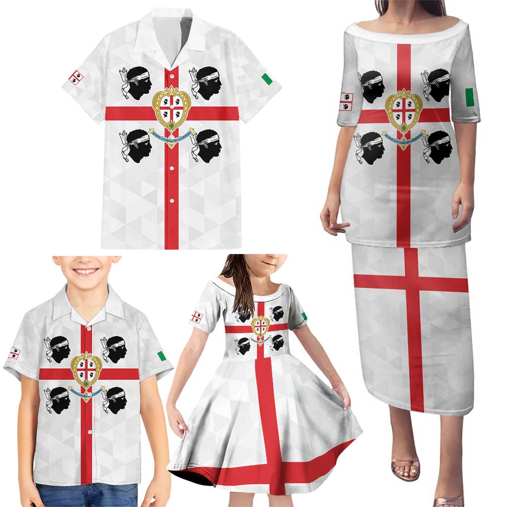 Personalized Italy Sardinia Family Matching Puletasi and Hawaiian Shirt Inspiration Flags Style