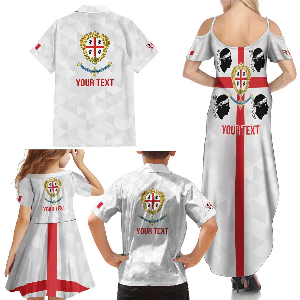 Personalized Italy Sardinia Family Matching Summer Maxi Dress and Hawaiian Shirt Inspiration Flags Style