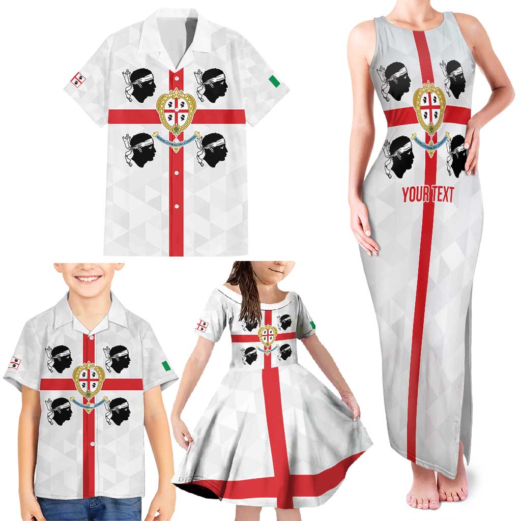 Personalized Italy Sardinia Family Matching Tank Maxi Dress and Hawaiian Shirt Inspiration Flags Style