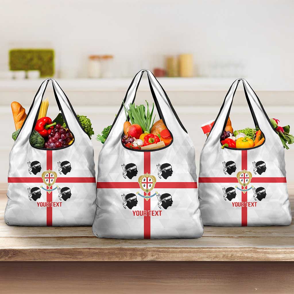 Personalized Italy Sardinia Grocery Bag Inspiration Flags Style