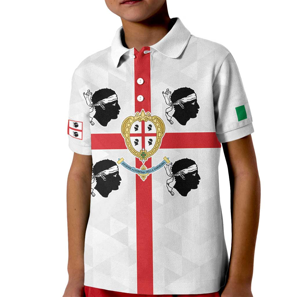 Personalized Italy Sardinia Kid Polo Shirt Inspiration Flags Style