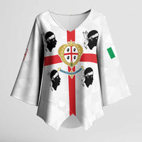 Personalized Italy Sardinia Kimono Sleeve Blouse Inspiration Flags Style - Wonder Print Shop