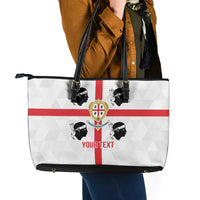 Personalized Italy Sardinia Leather Tote Bag Inspiration Flags Style
