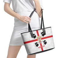 Personalized Italy Sardinia Leather Tote Bag Inspiration Flags Style