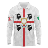 Personalized Italy Sardinia Long Sleeve Polo Shirt Inspiration Flags Style