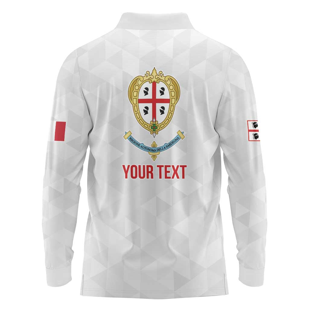 Personalized Italy Sardinia Long Sleeve Polo Shirt Inspiration Flags Style