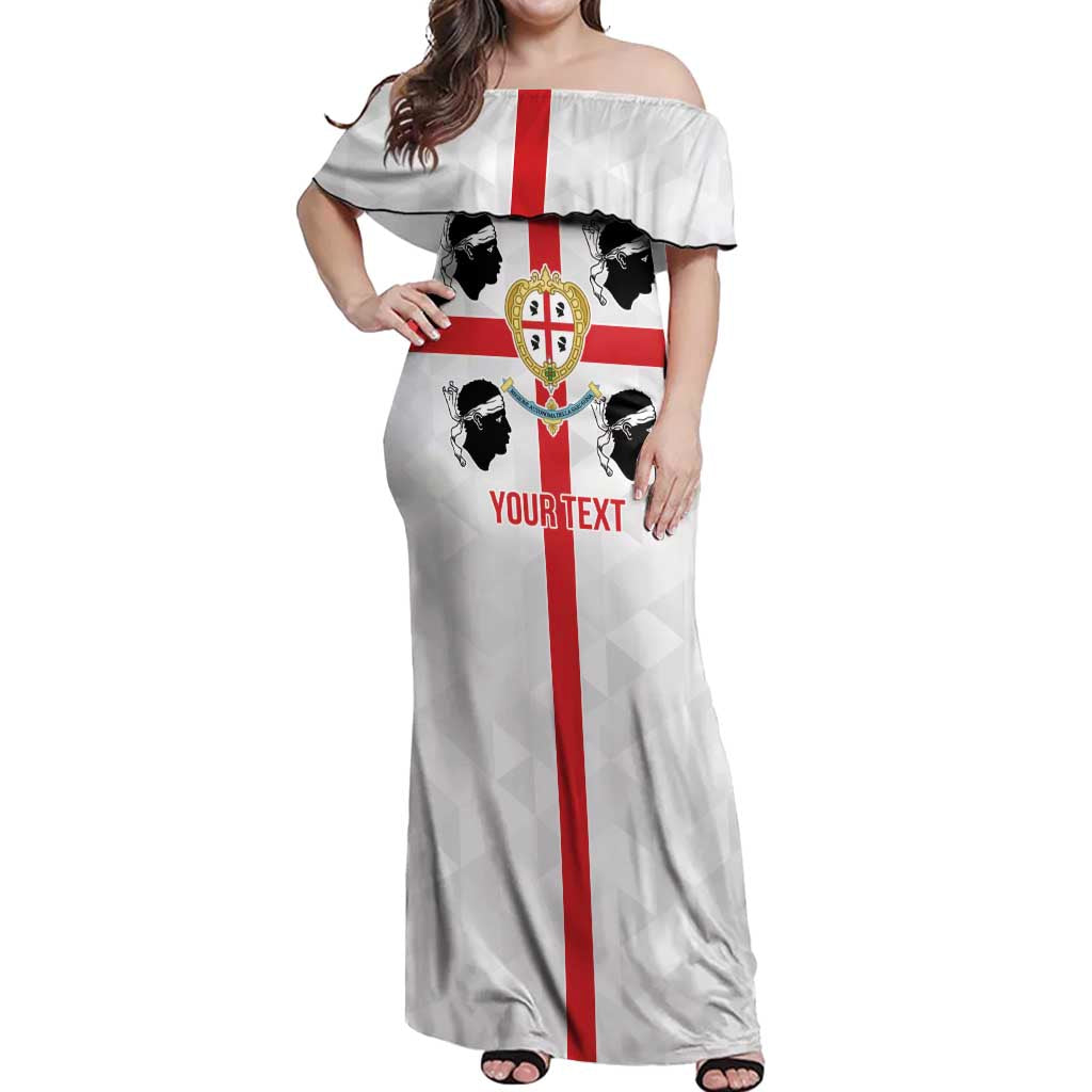 Personalized Italy Sardinia Off Shoulder Maxi Dress Inspiration Flags Style
