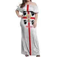 Personalized Italy Sardinia Off Shoulder Maxi Dress Inspiration Flags Style