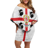 Personalized Italy Sardinia Off Shoulder Short Dress Inspiration Flags Style