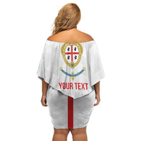 Personalized Italy Sardinia Off Shoulder Short Dress Inspiration Flags Style