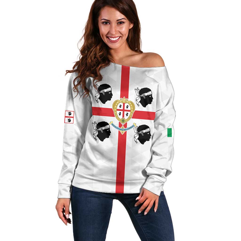Personalized Italy Sardinia Off Shoulder Sweater Inspiration Flags Style