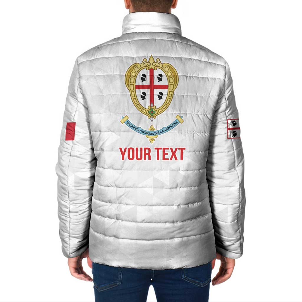 Personalized Italy Sardinia Padded Jacket Inspiration Flags Style - Wonder Print Shop