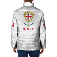 Personalized Italy Sardinia Padded Jacket Inspiration Flags Style - Wonder Print Shop
