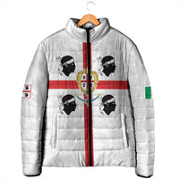 Personalized Italy Sardinia Padded Jacket Inspiration Flags Style - Wonder Print Shop