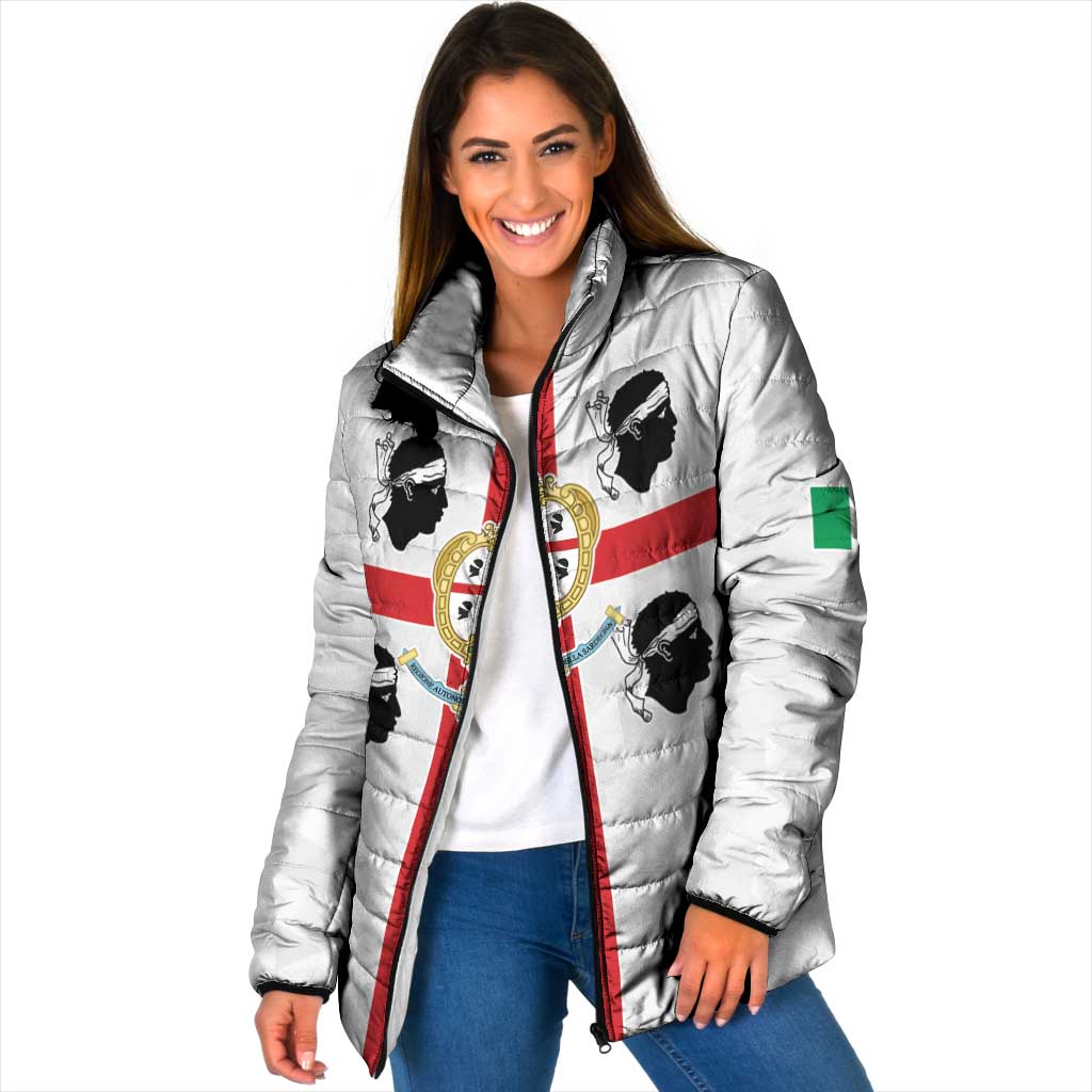 Personalized Italy Sardinia Padded Jacket Inspiration Flags Style - Wonder Print Shop
