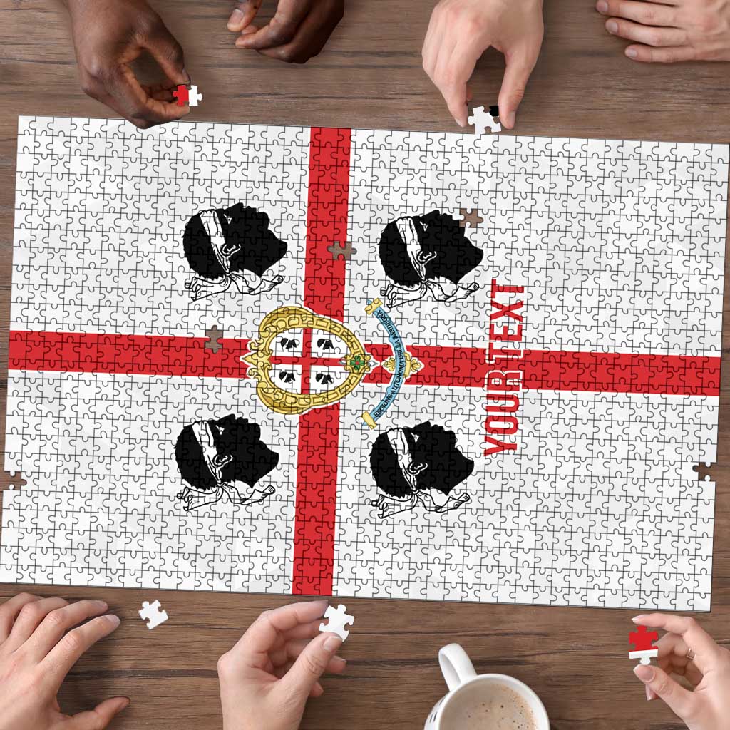 Personalized Italy Sardinia Puzzle Inspiration Flags Style - Wonder Print Shop