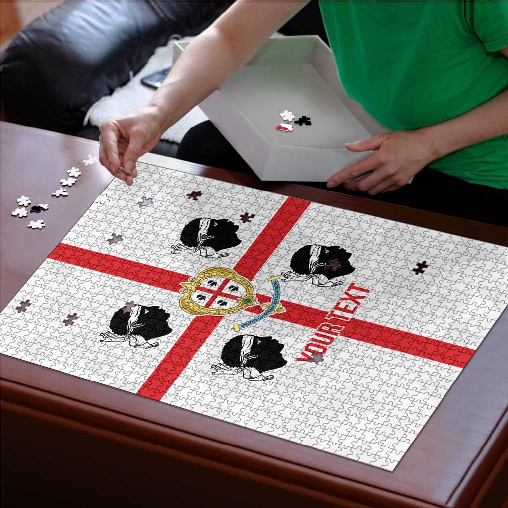 Personalized Italy Sardinia Puzzle Inspiration Flags Style - Wonder Print Shop