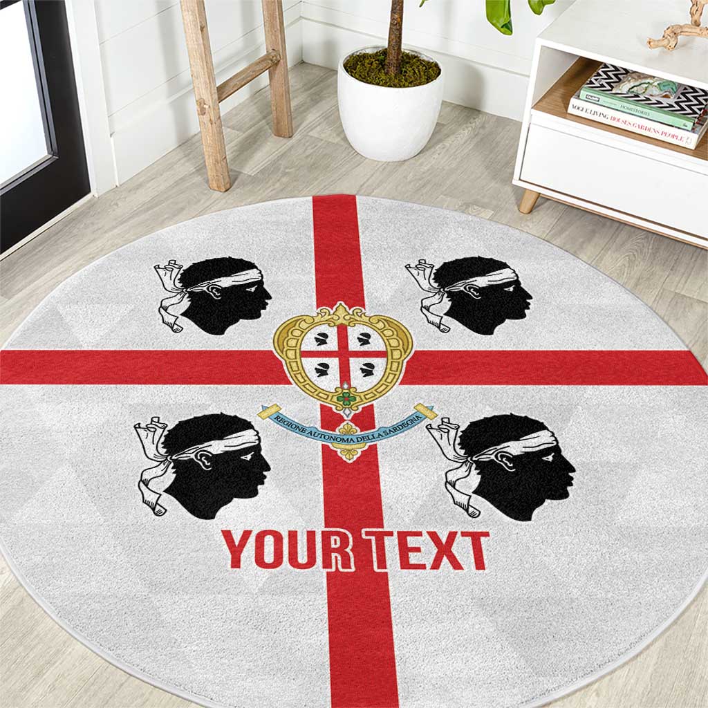 Personalized Italy Sardinia Round Carpet Inspiration Flags Style