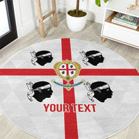 Personalized Italy Sardinia Round Carpet Inspiration Flags Style