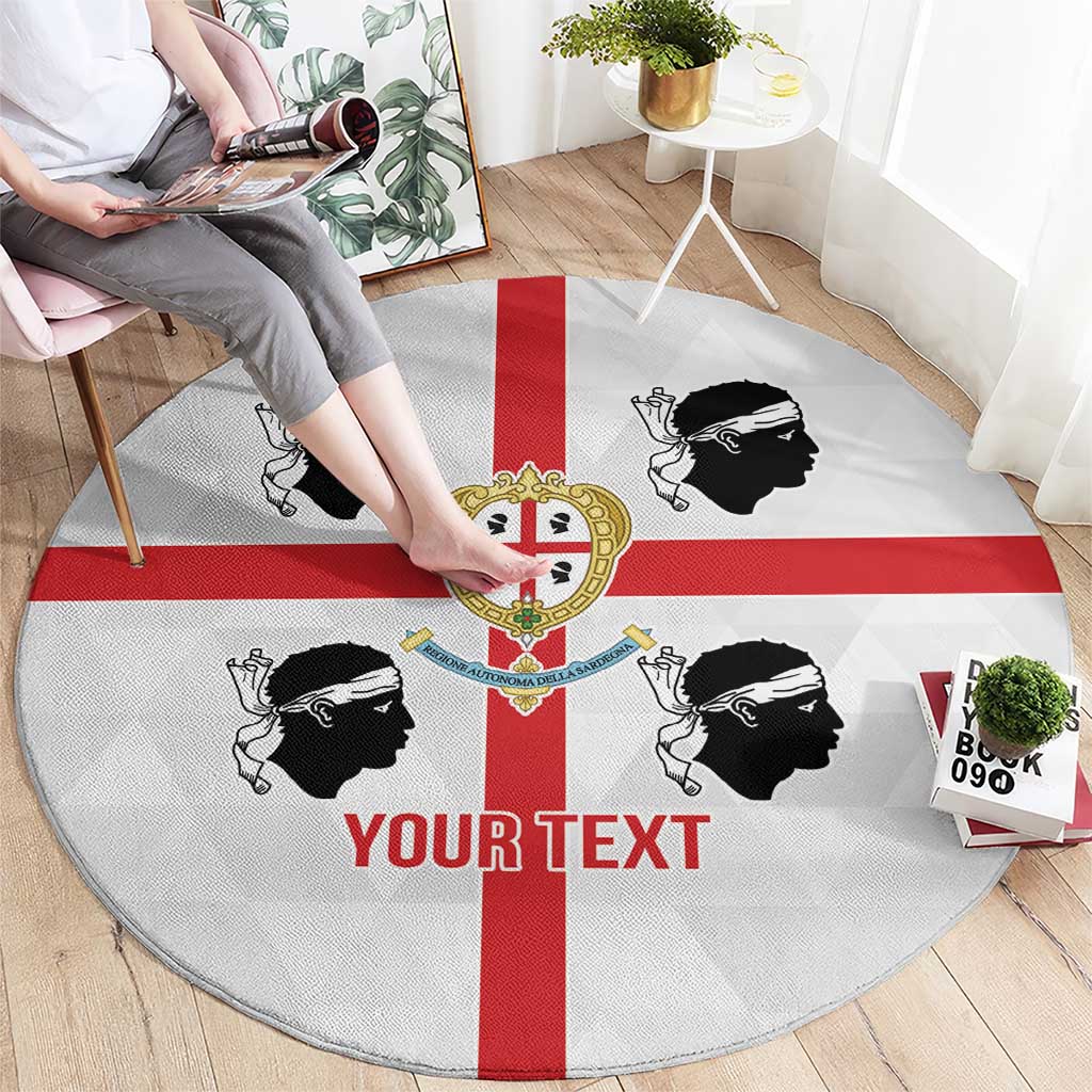 Personalized Italy Sardinia Round Carpet Inspiration Flags Style