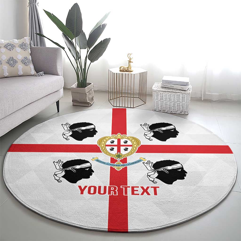 Personalized Italy Sardinia Round Carpet Inspiration Flags Style