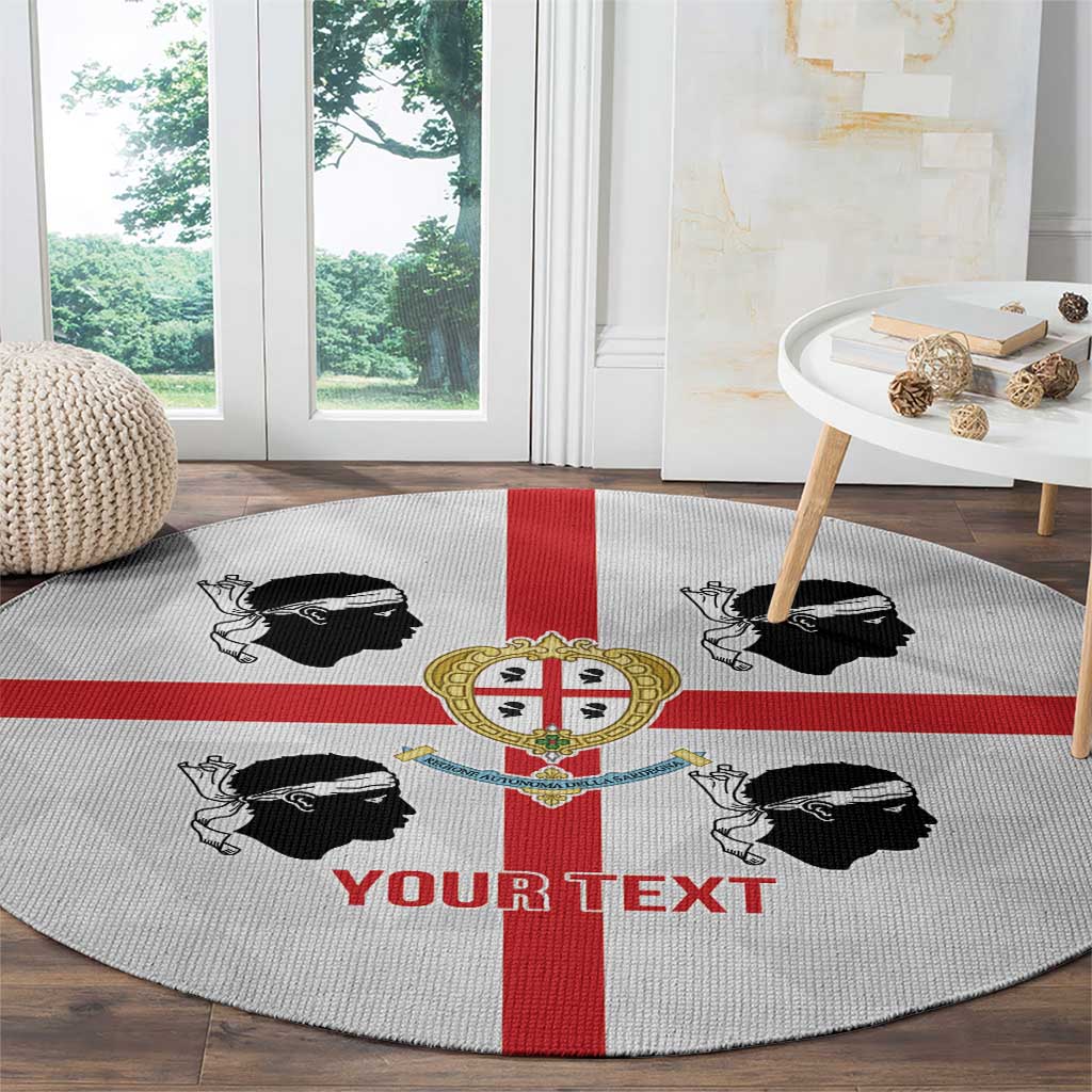 Personalized Italy Sardinia Round Carpet Inspiration Flags Style