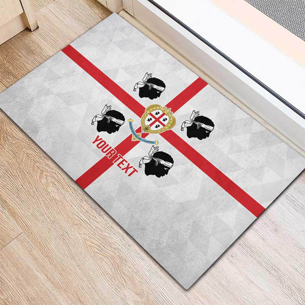 Personalized Italy Sardinia Rubber Doormat Inspiration Flags Style