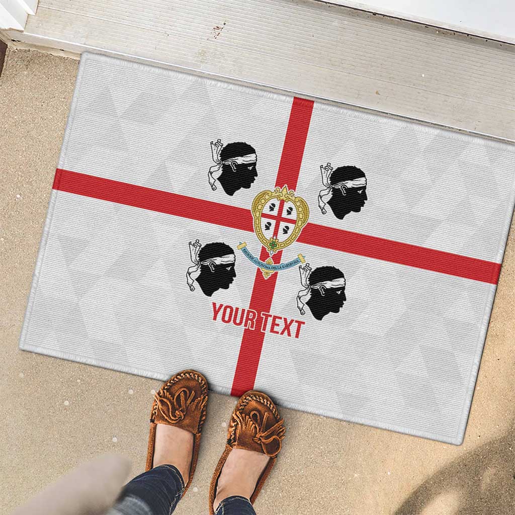 Personalized Italy Sardinia Rubber Doormat Inspiration Flags Style