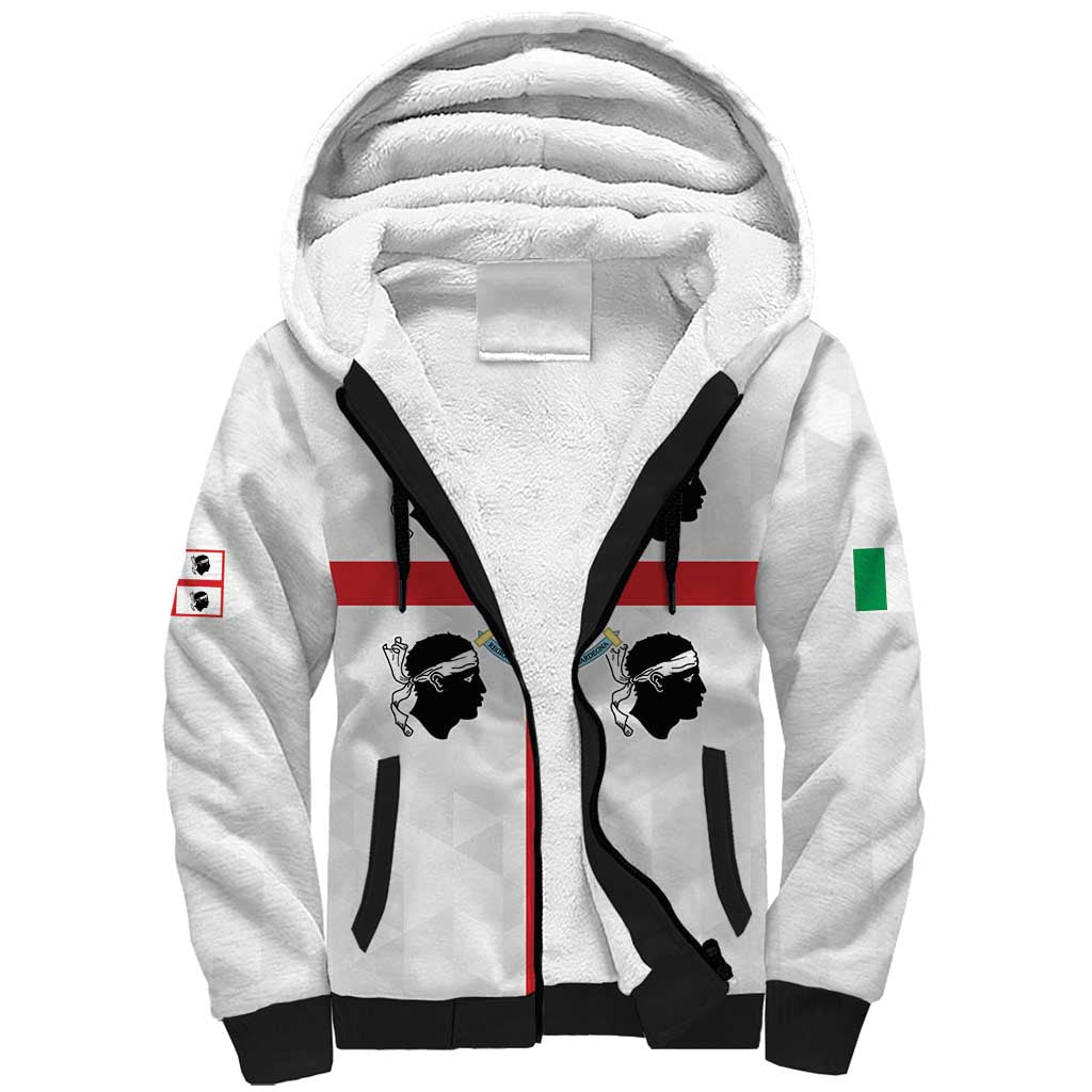 Personalized Italy Sardinia Sherpa Hoodie Inspiration Flags Style