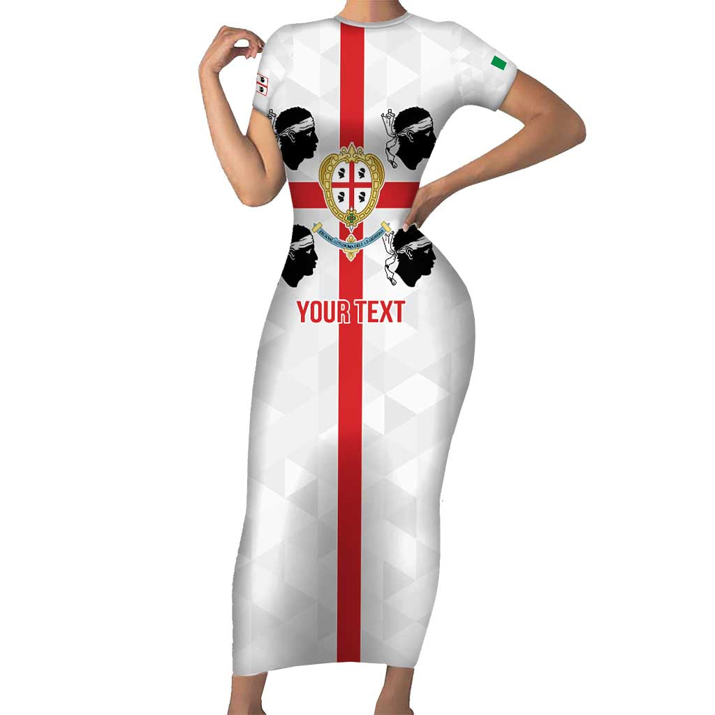 Personalized Italy Sardinia Short Sleeve Bodycon Dress Inspiration Flags Style