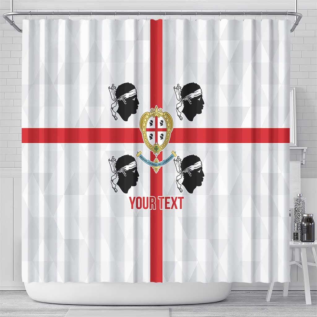 Personalized Italy Sardinia Shower Curtain Inspiration Flags Style