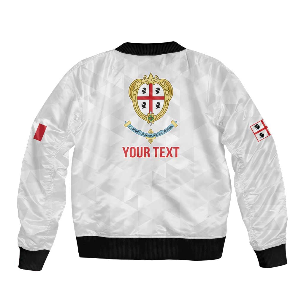 Personalized Italy Sardinia Sleeve Zip Bomber Jacket Inspiration Flags Style