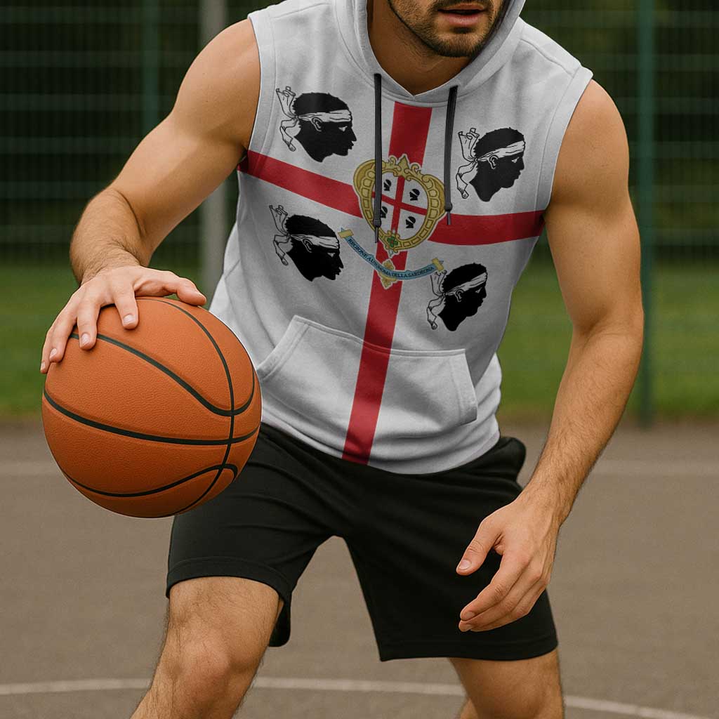 Personalized Italy Sardinia Sleeveless Hoodie Inspiration Flags Style - Wonder Print Shop