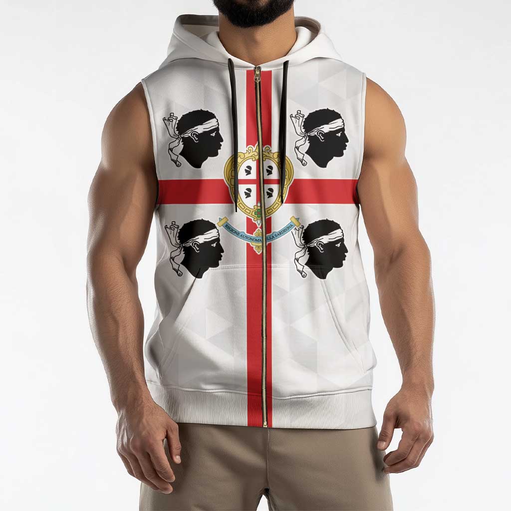 Personalized Italy Sardinia Sleeveless Zip Hoodie Inspiration Flags Style - Wonder Print Shop