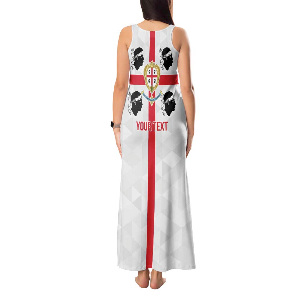 Personalized Italy Sardinia Tank Maxi Dress Inspiration Flags Style