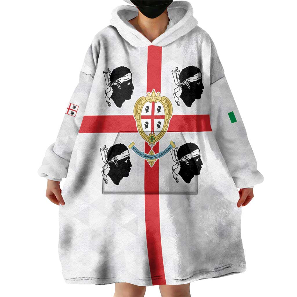 Personalized Italy Sardinia Wearable Blanket Hoodie Inspiration Flags Style