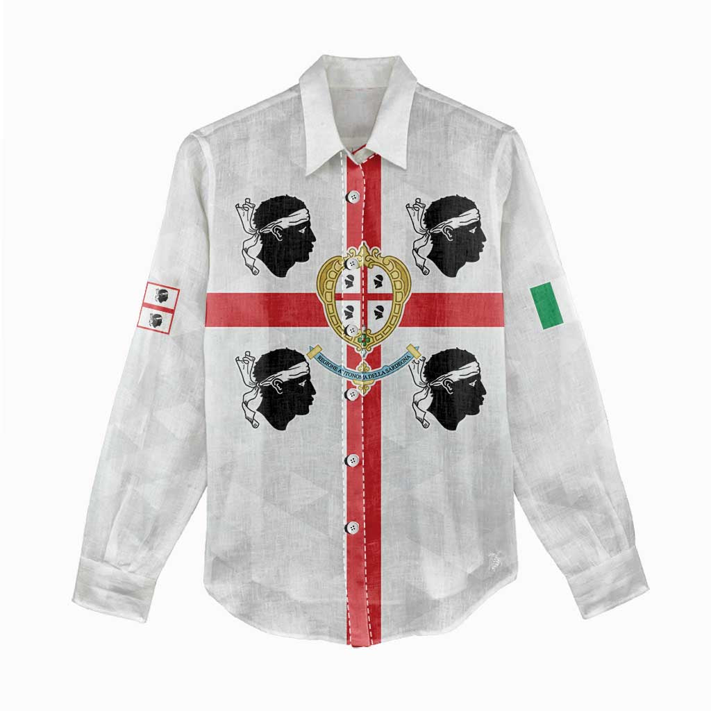 Personalized Italy Sardinia Women Casual Shirt Inspiration Flags Style