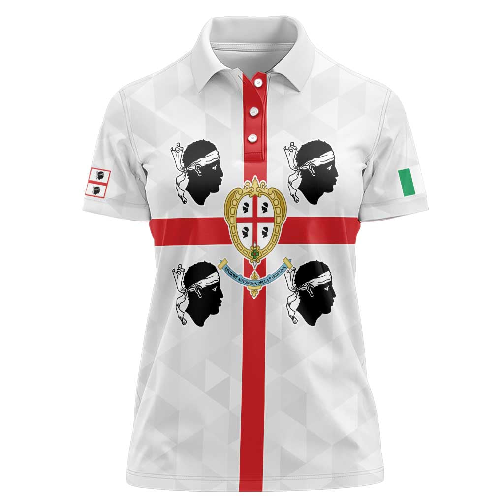 Personalized Italy Sardinia Women Polo Shirt Inspiration Flags Style