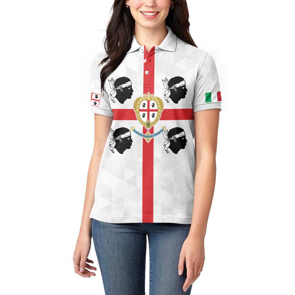Personalized Italy Sardinia Women Polo Shirt Inspiration Flags Style