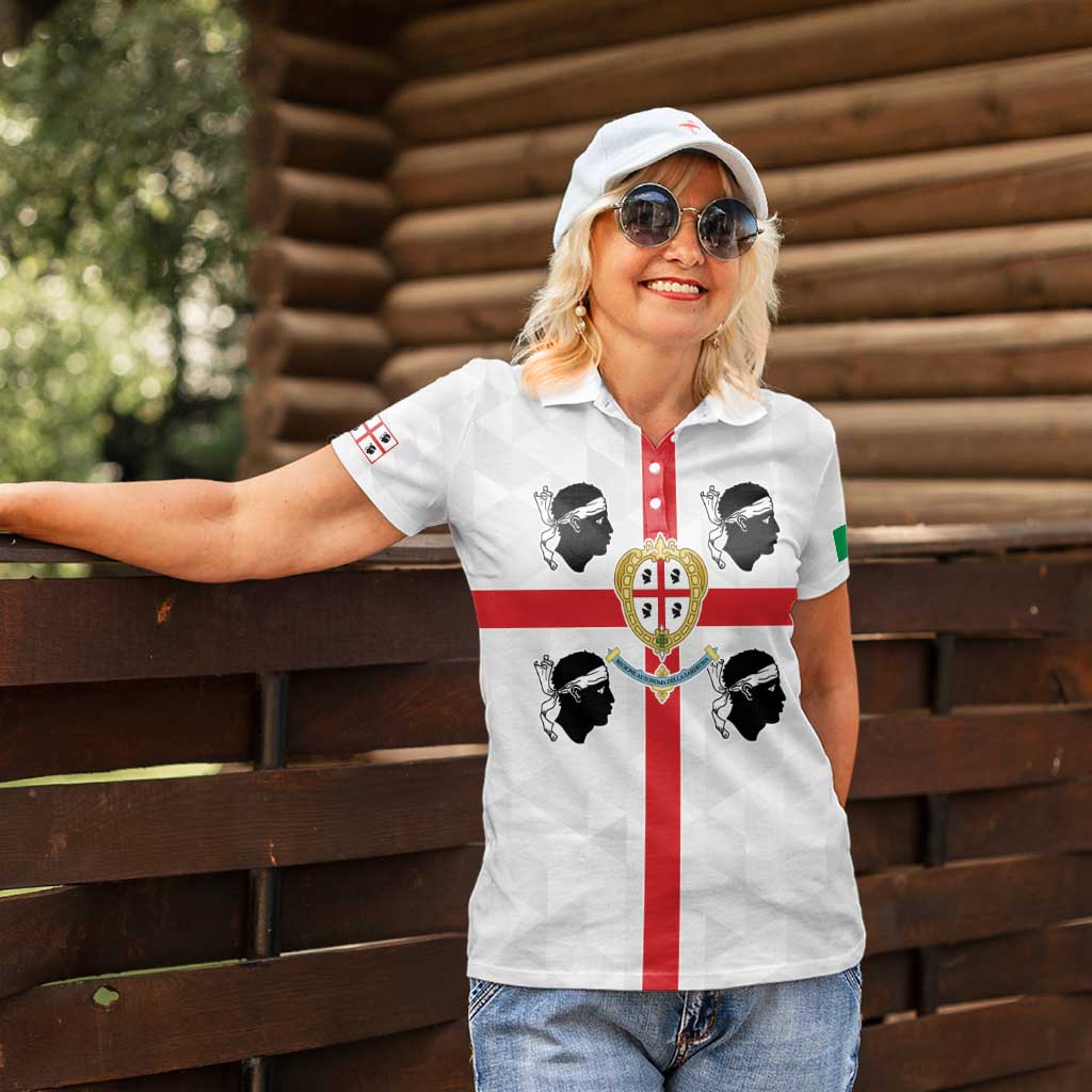Personalized Italy Sardinia Women Polo Shirt Inspiration Flags Style