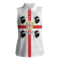 Personalized Italy Sardinia Women Sleeveless Polo Shirt Inspiration Flags Style