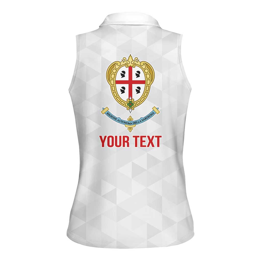 Personalized Italy Sardinia Women Sleeveless Polo Shirt Inspiration Flags Style