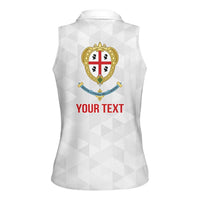 Personalized Italy Sardinia Women Sleeveless Polo Shirt Inspiration Flags Style
