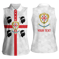 Personalized Italy Sardinia Women Sleeveless Polo Shirt Inspiration Flags Style
