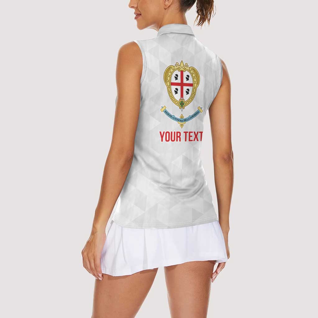 Personalized Italy Sardinia Women Sleeveless Polo Shirt Inspiration Flags Style