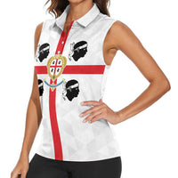 Personalized Italy Sardinia Women Sleeveless Polo Shirt Inspiration Flags Style