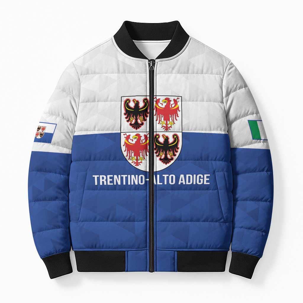 Personalized Italy Trentino-Alto Adige Bomber Puffer Jacket Inspiration Flags Style - Wonder Print Shop
