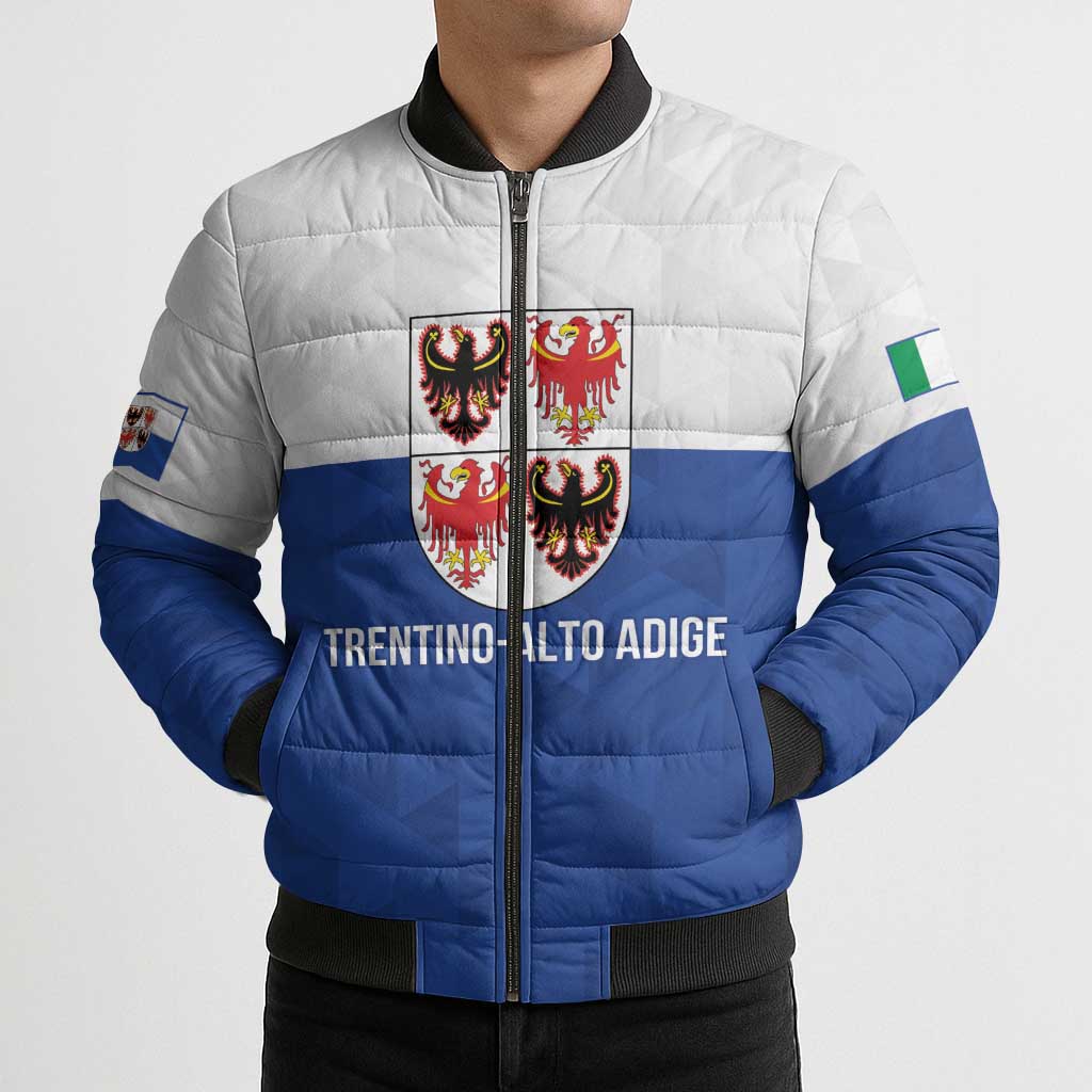 Personalized Italy Trentino-Alto Adige Bomber Puffer Jacket Inspiration Flags Style - Wonder Print Shop