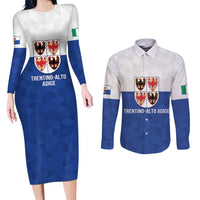 Personalized Italy Trentino-Alto Adige Couples Matching Long Sleeve Bodycon Dress and Long Sleeve Button Shirt Inspiration Flags Style